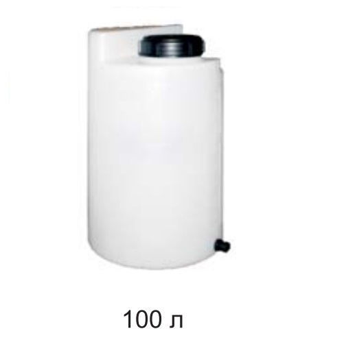 Дозировочный контейнер 100 л. с крышкой без слива для хим.продукции Белый (ДКХ100К)