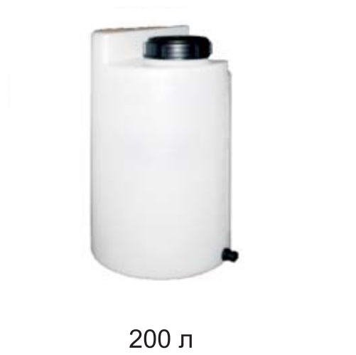 Дозировочный контейнер 200 л. с крышкой без слива для хим.продукции Белый (ДКХ200К)