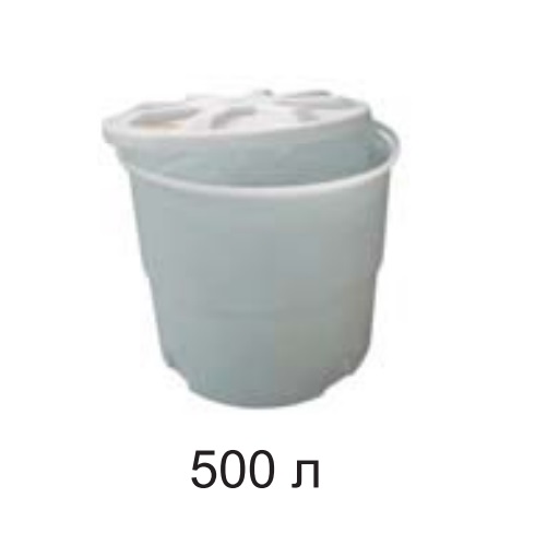 Ванна цилиндрическая с крышкой 500 л (Белый) [СТ500К]