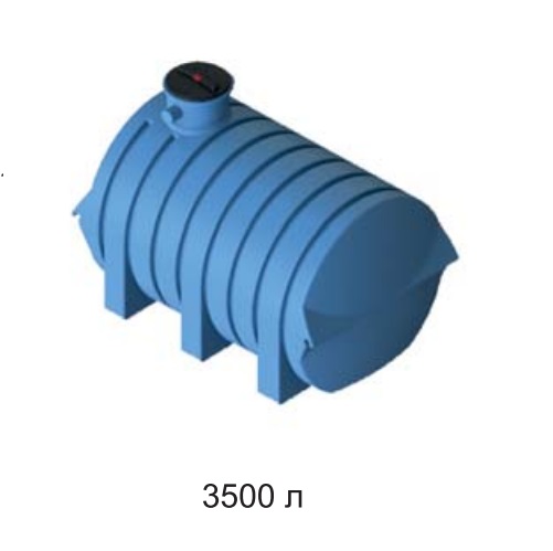Емкость 3200 л с фланцем и крышкой с клапаном (Синий) [J3500ФК2]