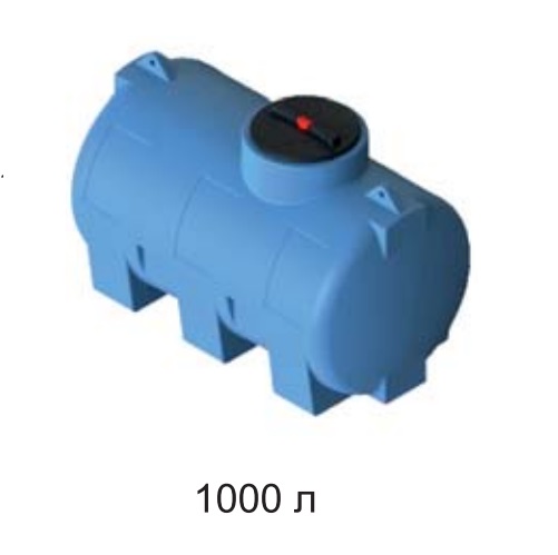 Емкость 1000л МН стационарная с фланцем и крышкой с клапаном (Синий) [МН1000ФК2]