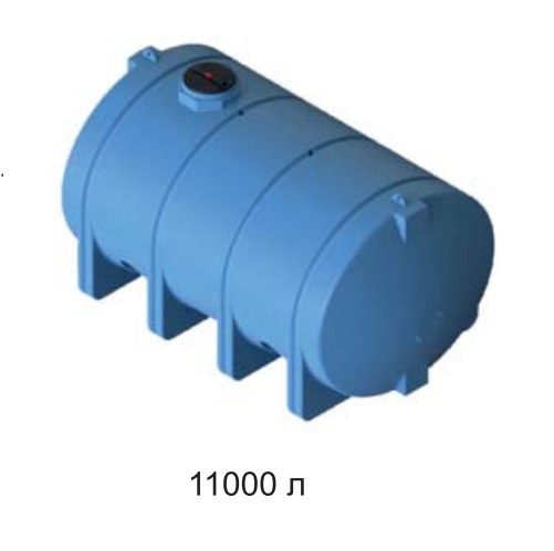Емкость 11000л МН с фланцем и крышкой с клапаном, плотность жидк. до 1,1 г/см3 (Синий) [МН11000ФК2]