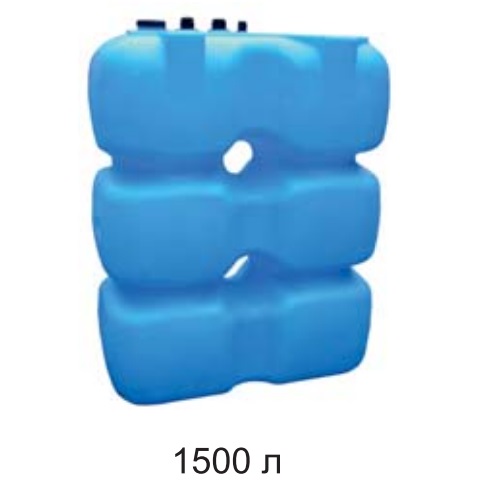 Танк 1500 л. с крышкой и сливом (Синий) (Т1500К3)